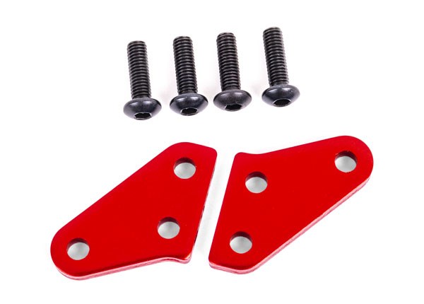 Traxxas 9636R Steering block arms (aluminum red-anodized) (2)