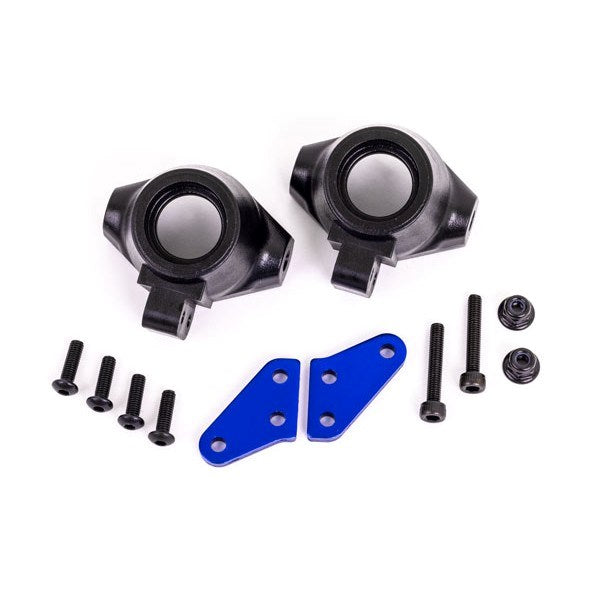 Traxxas 9637X Steering block arms (aluminum blue-anodized) (2)/ steering blocks left & right