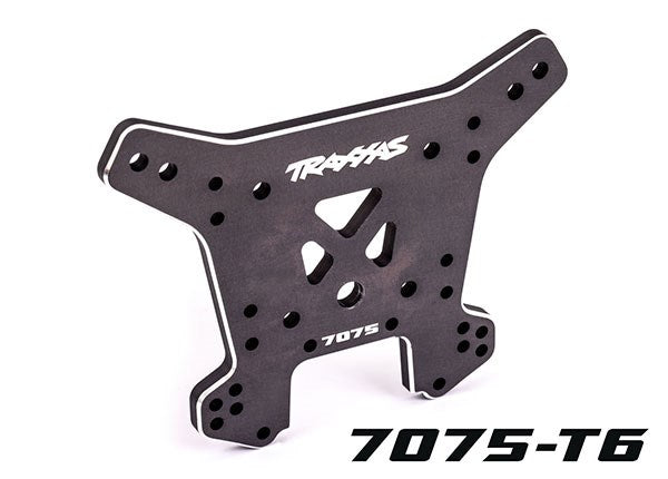 Traxxas 9638A Shock tower rear 7075-T6 aluminum (dark titanium-anodized) (fits Sledge)