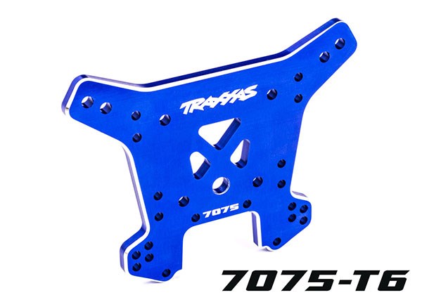 Traxxas 9638 Shock tower rear 7075-T6 aluminum (blue-anodized) (fits Sledge)