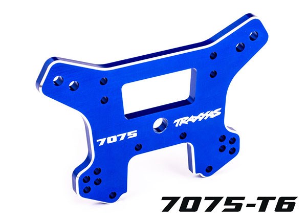 Traxxas 9639 Shock tower front 7075-T6 aluminum (blue-anodized) (fits Sledge)