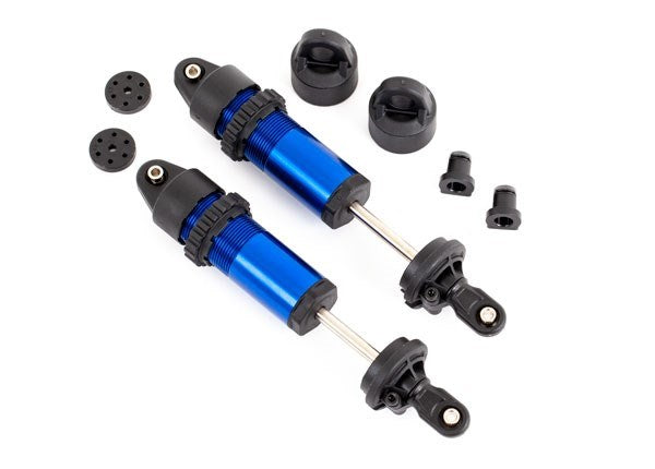 Traxxas 9660 Shocks GT-Maxx aluminum (blue-anodized) (fully assembled w/o springs) (2)