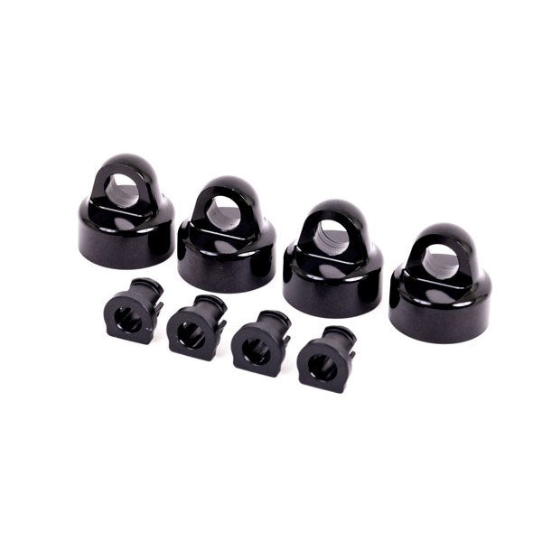 Traxxas 9664A Shock caps aluminum black-anodized GT-Maxx shocks (4)