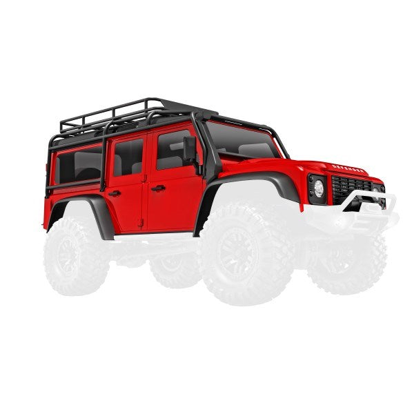 Traxxas 9712-RED - Body Land Rover Defender complete red