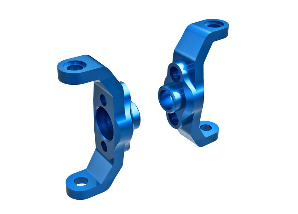 Traxxas 9733-BLUE Caster blocks 6061-T6 aluminum (blue-anodized) (left & right)