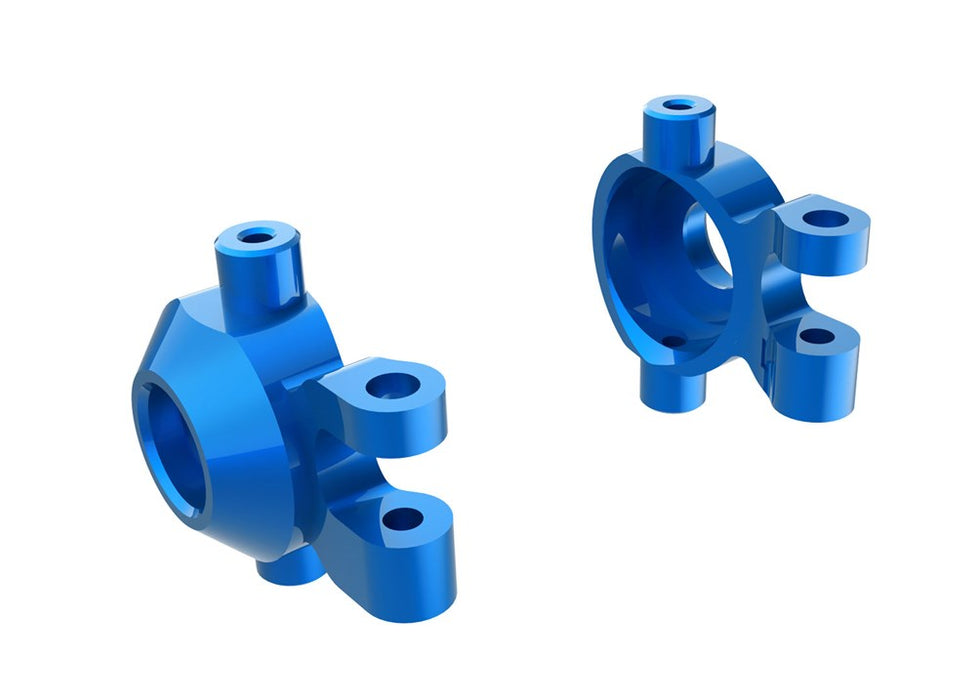 Traxxas 9737-BLUE Steering blocks 6061-T6 aluminum (blue-anodized)