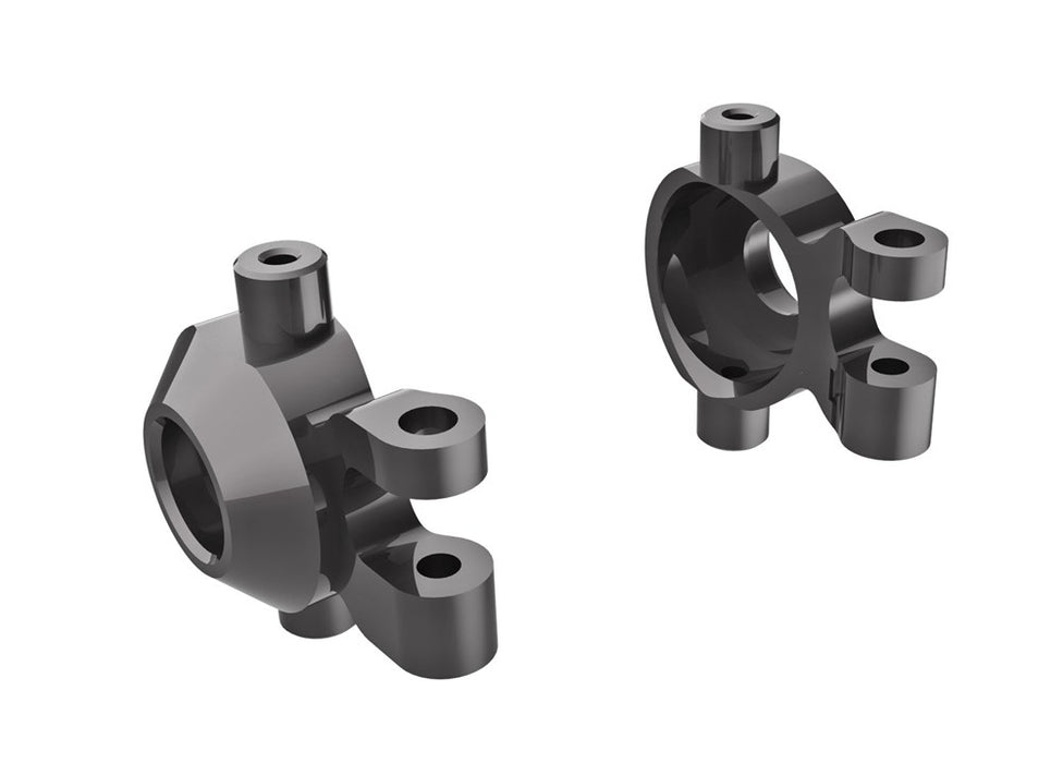 Traxxas 9737-GRAY Steering blocks 6061-T6 aluminum (dark titanium-anodized)