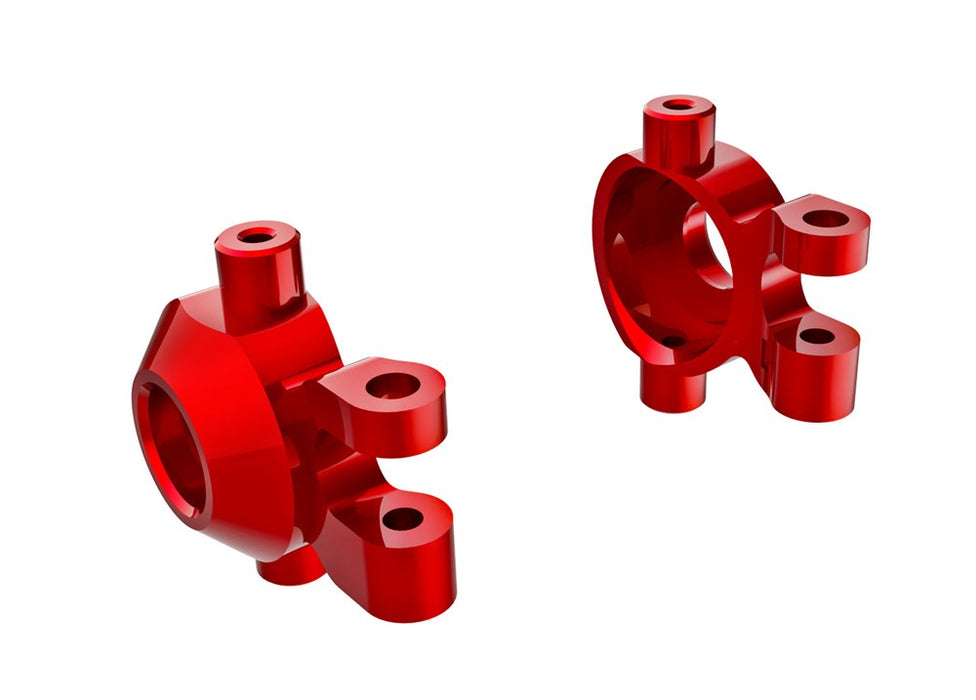 Traxxas 9737-RED Steering blocks 6061-T6 aluminum (red-anodized)