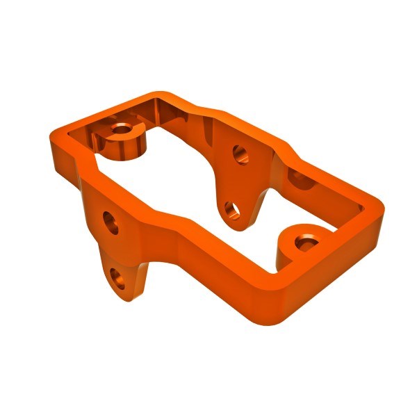 Traxxas 9739-ORNG - Servo mount 6061-T6 aluminum (orange-anodized)