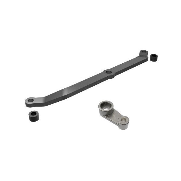 Traxxas 9748-GRAY - Steering link 6061-T6 aluminum (dark titanium-anodized