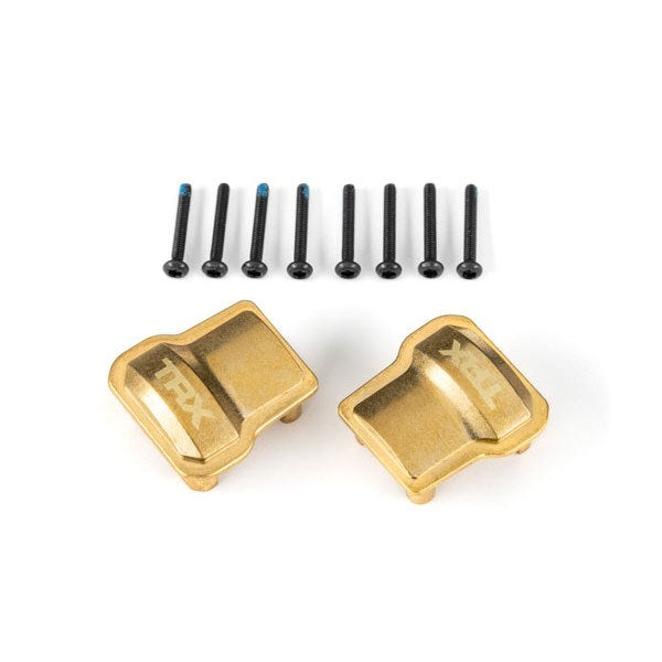 Traxxas 9787 Axle cover brass (8 grams) (2)/ 1.6x12mm BCS (with threadlock) (8)