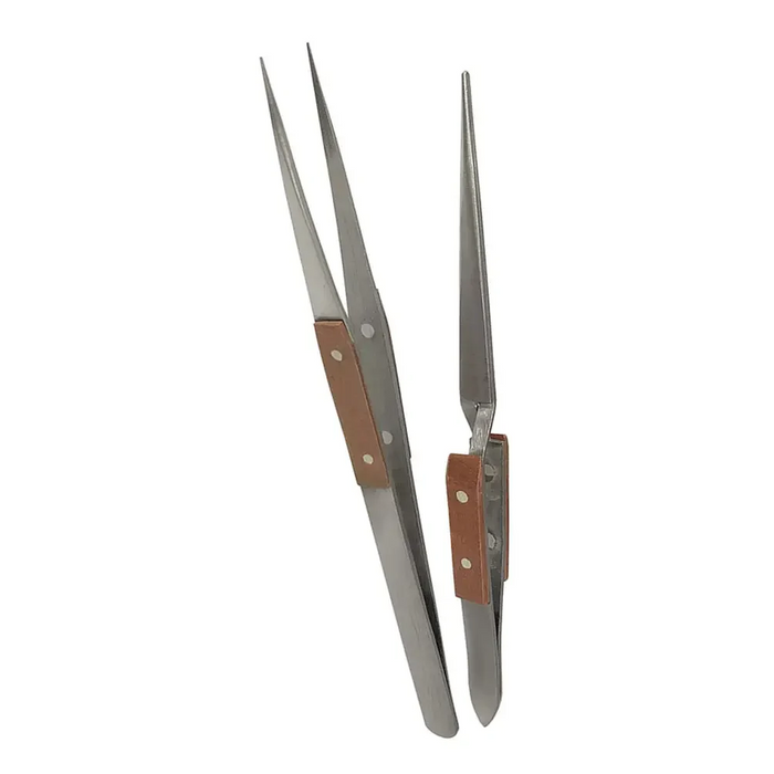 Helios -  Premium Secure Hold Stainless Steel Tweezers Set