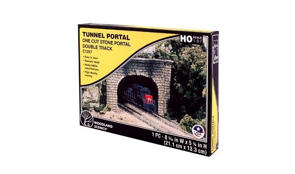 Woodland Scenics C1257 Cut Stone Double Portal - HO Scale (1pc)