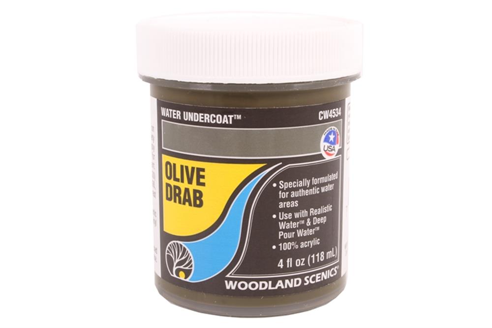 Woodland Scenics CW4534 Water Undercoat Olive Drab