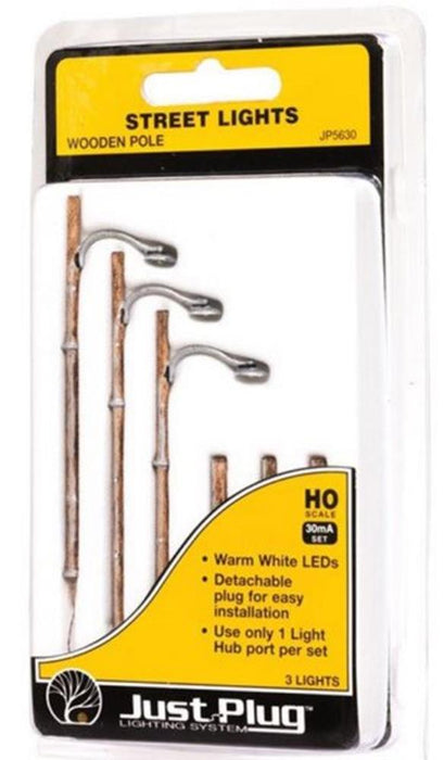 Woodland Scenics JP5630 Wooden Pole Street Lights - HO Scale