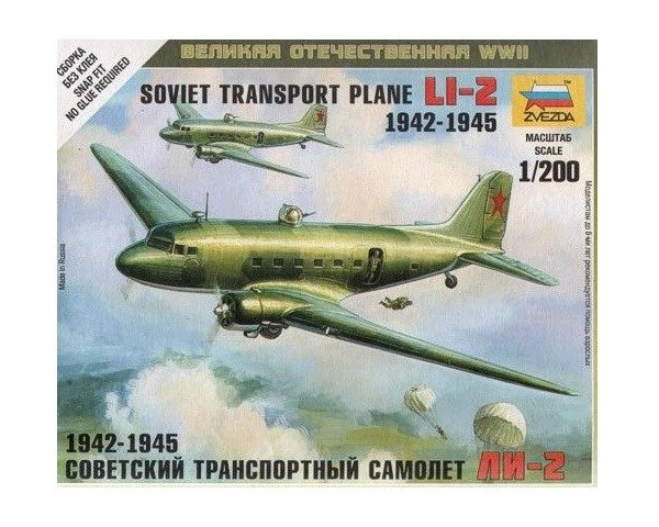 Zvezda 6140 1/200 Lisunov Li-2 1942-1945 - Soviet Transport Plane