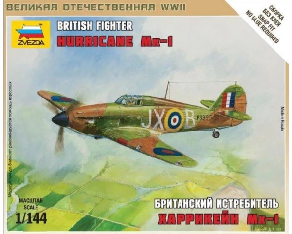 Zvezda 6173 1/144 Hawker Hurricane Mk I - British Fighter