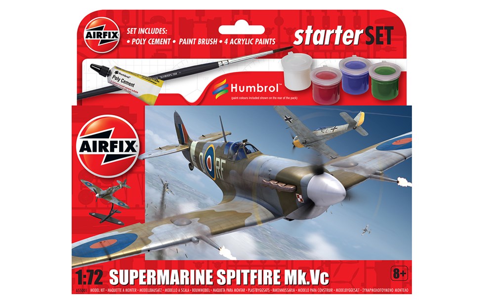 Airfix 55001 1/72 Small Starter Set Supermarine Spitfire