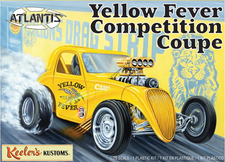 Atlantis Models 13101 1/25 Yellow Fever Dragster