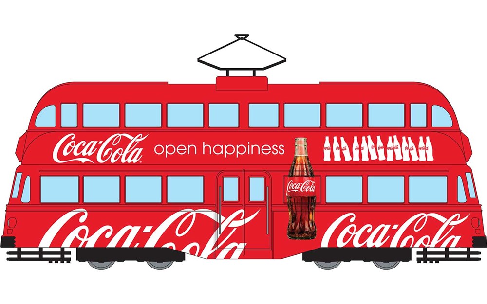 Corgi CC43515 1/76 Coke D/D Tram-Open Happin