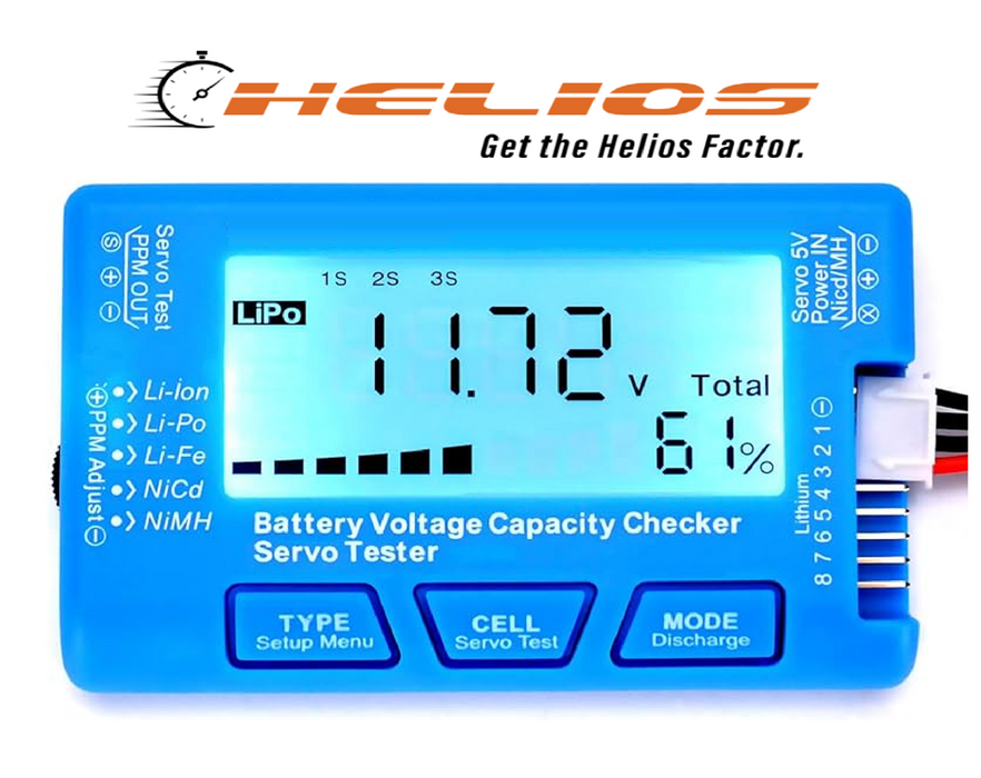 Helios - 8S LCD Digital Battery Capacity Checker