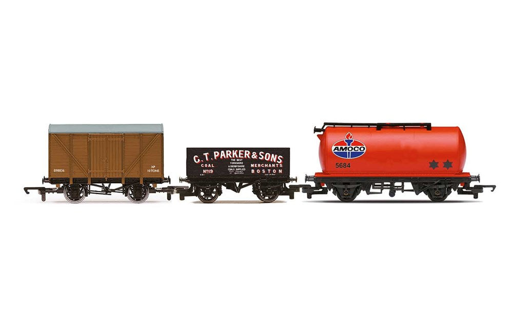 Hornby R60048 Trpl Wgn Pck Mxd Wgn/Box Van