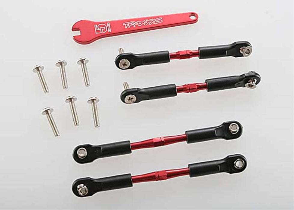 Traxxas 3741X - Turnbuckles and Camber links Aluminum (Red-Anodized)