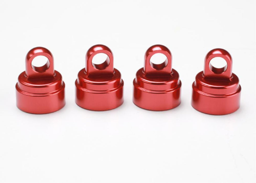 Traxxas 3767X - Shock Caps Aluminum (Red-Anodized) (4) (Fits All Ultra Shocks)
