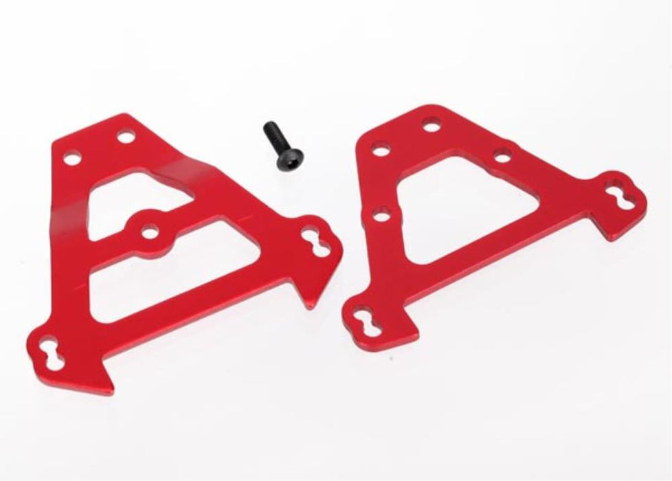 Traxxas 5323R - Bulkhead Tie Bars Front & Rear (Red-Anodized Aluminum)